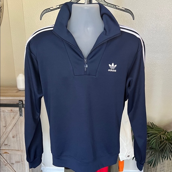Adidas Dark Blue Zip-Up Jacket Men’s small NWT - Picture 2 of 5